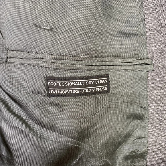 David Taylor Blazer Gray 46L Crested Gold Buttons Wool Blend Academia Regency - Picture 11 of 13